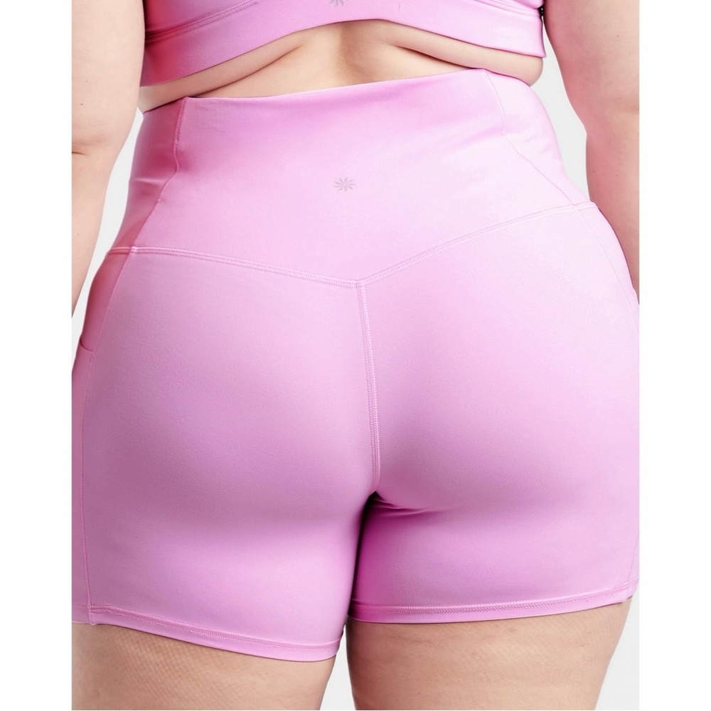 Athleta “Opaque Lilac” Salutation Stash Pocket 5” Short NWT SZ 1X - Picture 4 of 12